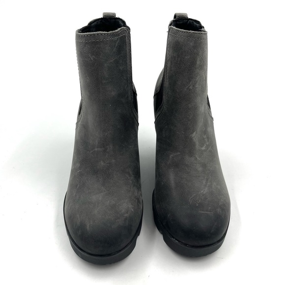 Sorel Gray Distressed Joan Of Arctic Wedge III Chelsea Boots Size 7 - Picture 5 of 11
